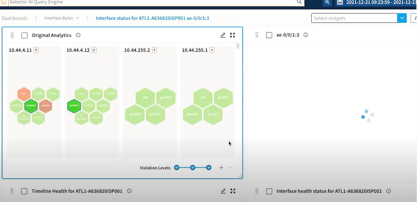 screenshot of Selector Analytics